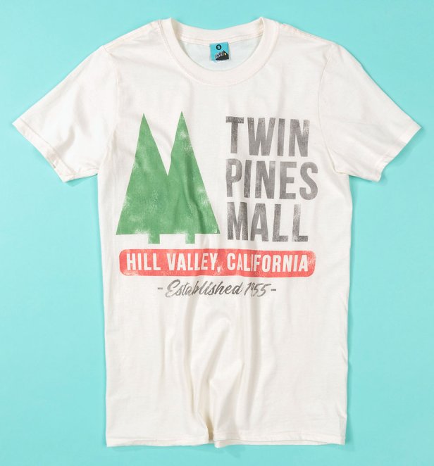 Back To The Future Inspired Twin Pines Mall Ecru T-Shirt Back To The Future Inspired Twin Pines Mall Ecru T-Shirt
