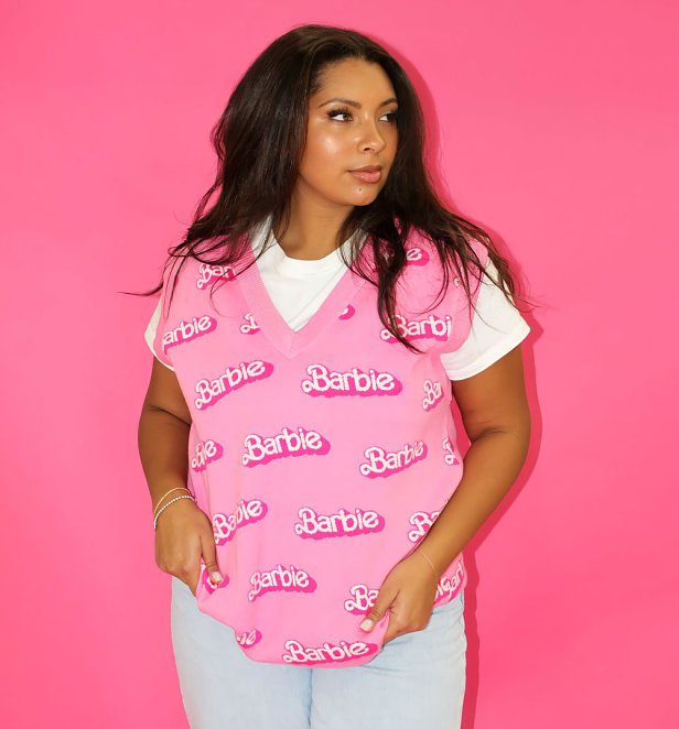 Barbie All Over Print Knitted Vest from Cakeworthy Barbie All Over Print Knitted Vest from Cakeworthy