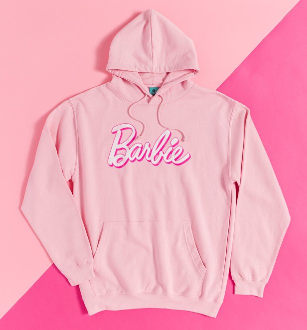 Barbie Retro Logo Pink Hoodie