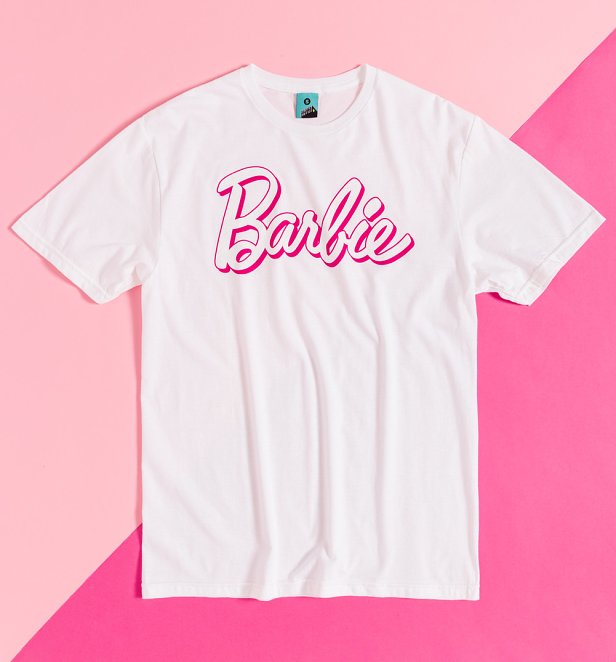 Barbie Retro Logo White T-Shirt