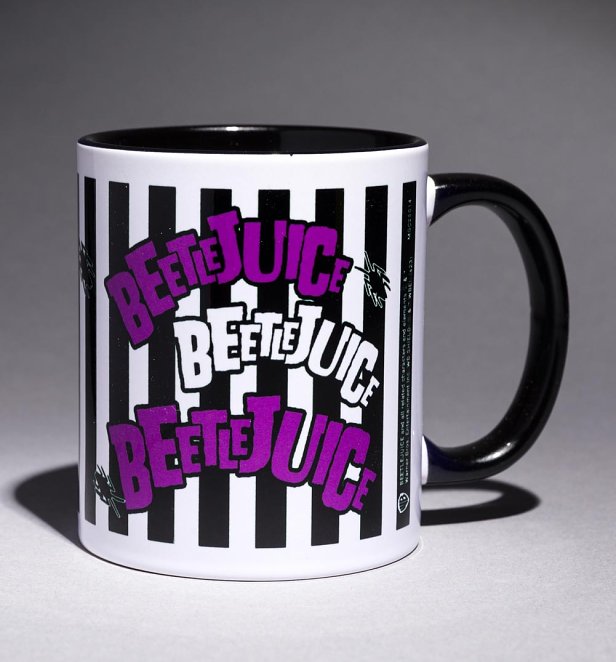 Beetlejuice I Myself Am Strange And Unusual Black Handle Mug