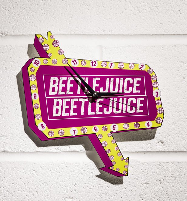 Beetlejuice Sign Wall Clock