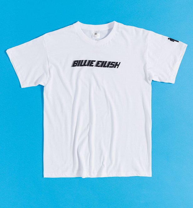 Billie Eilish Racer Logo White T-Shirt