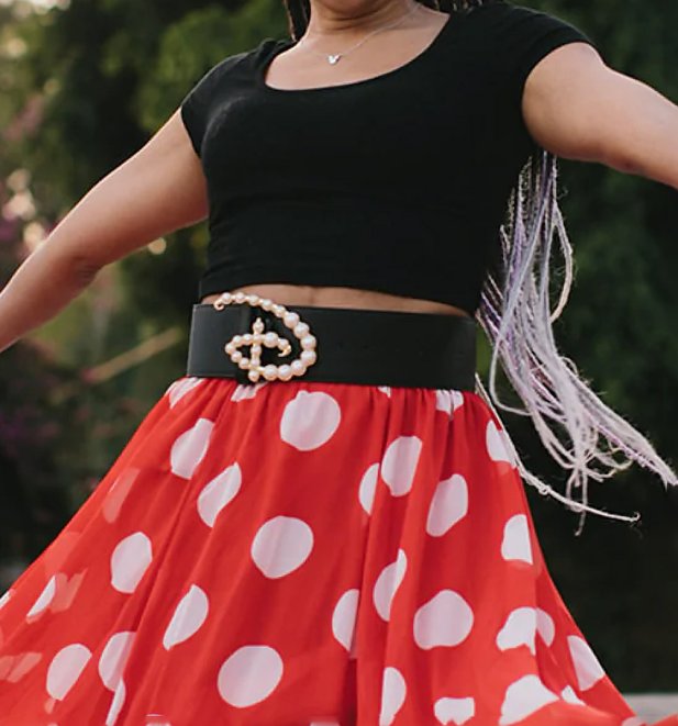 Black Disney Belt With Pearl D Signature Buckle Black Disney Belt With Pearl D Signature Buckle