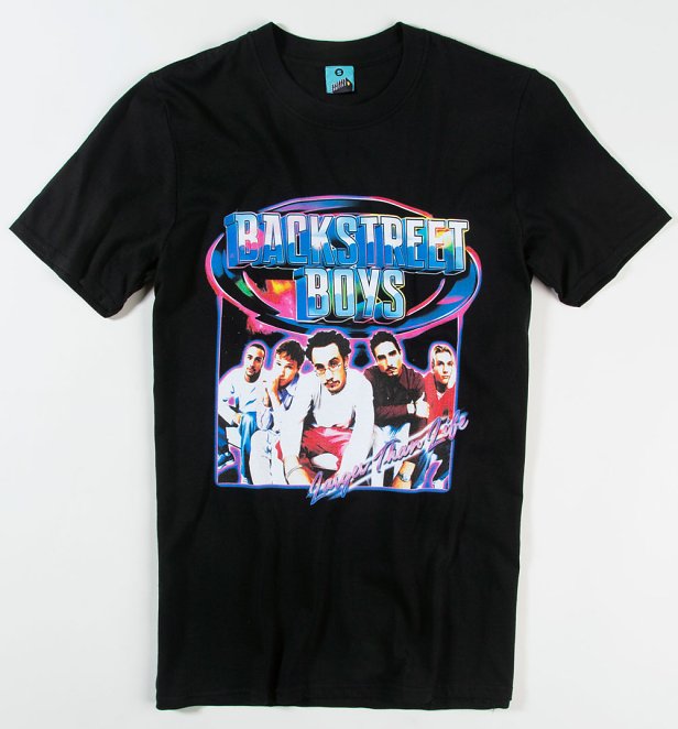 Black Larger Than Life Backstreet Boys T-Shirt