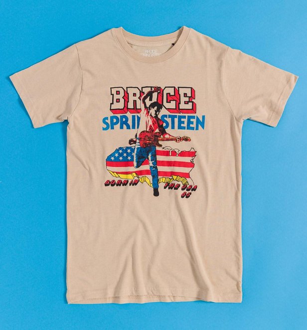 Bruce Springsteen '85 Born In The USA Beige Tour T-Shirt