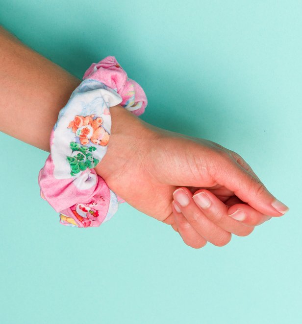 Care Bears Clouds All Over Print Pink Scrunchie Care Bears Clouds All Over Print Pink Scrunchie