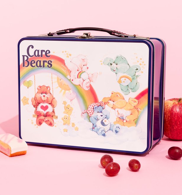Care Bears Clouds Retro Blue Metal Lunch Box