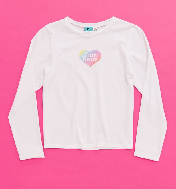 Care Bears Heart Long Sleeve White T-Shirt