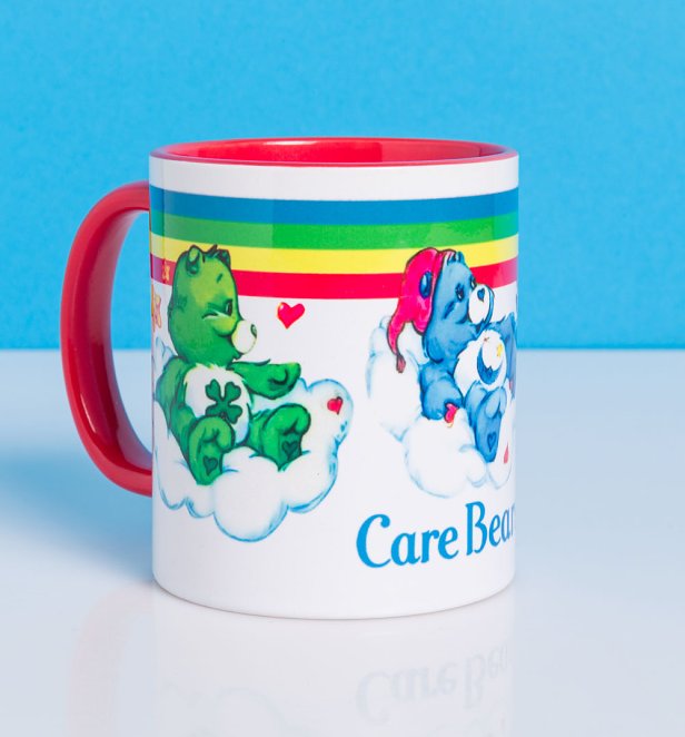 Care Bears Rainbow Red Handle Mug Care Bears Rainbow Red Handle Mug