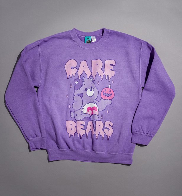 Care Bears Spooky Pumpkin Vintage Wash Lavender Sweater