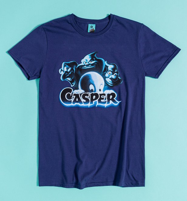 Casper 1995 Movie Poster Navy T-Shirt Casper 1995 Movie Poster Navy T-Shirt