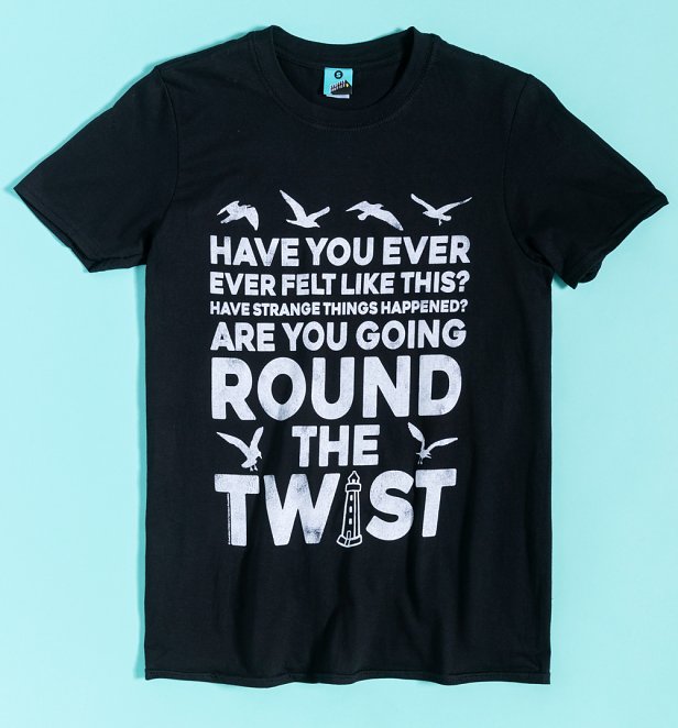 Classic Round The Twist Theme Tune Black T-Shirt Classic Round The Twist Theme Tune Black T-Shirt