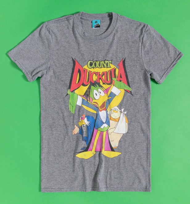 Count Duckula Grey Marl T-Shirt