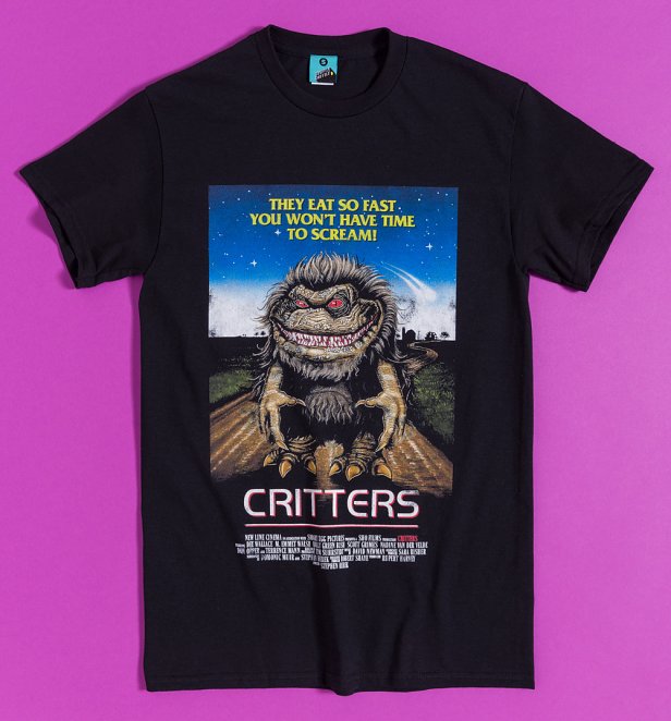 Critters Movie Poster Black T-Shirt Critters Movie Poster Black T-Shirt