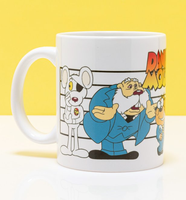 Danger Mouse Line Up Black Handle Mug