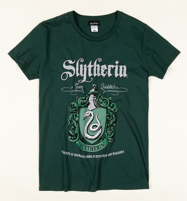 Harry Potter Slytherin Crest Dark Green T-Shirt