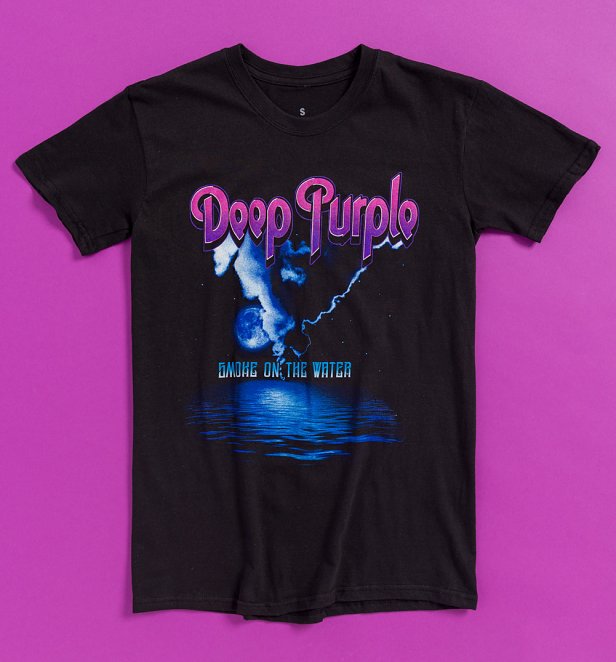 Deep Purple Smoke On The Water Black T-Shirt Deep Purple Smoke On The Water Black T-Shirt