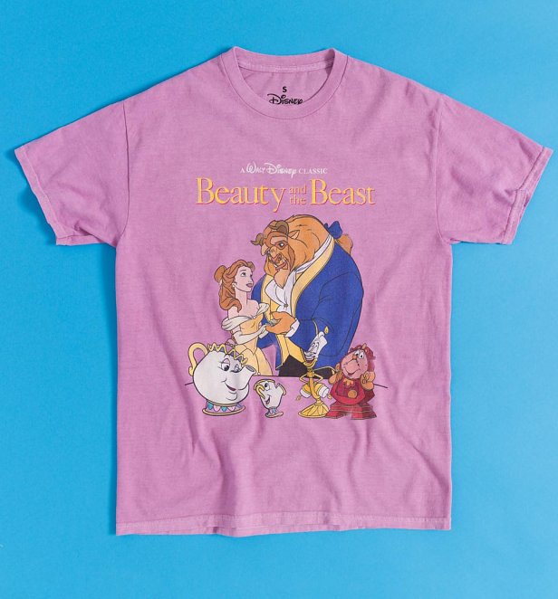 Disney Beauty And The Beast Vintage Wash Purple T-Shirt