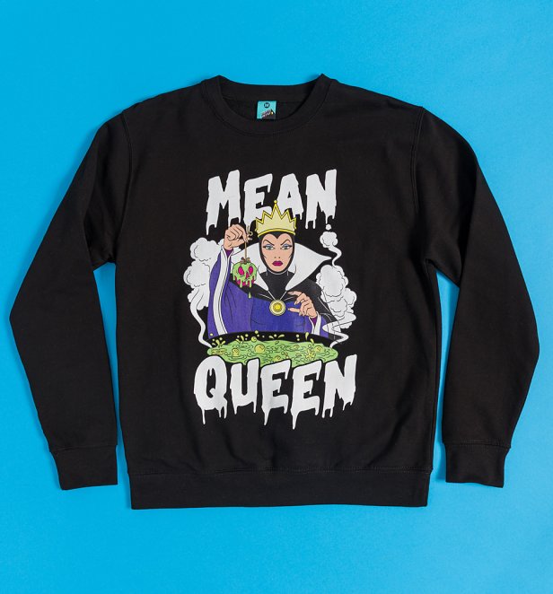 Disney 100 Snow White Mean Queen Black Sweater
