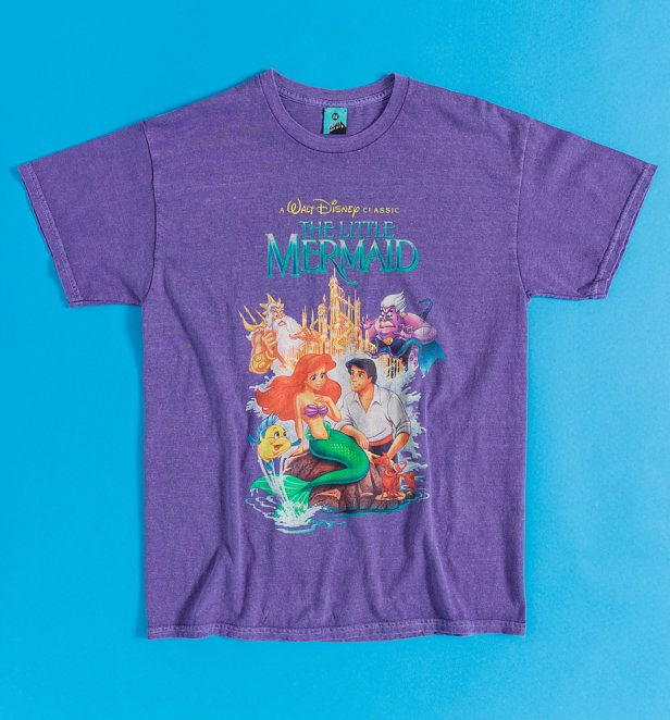 Disney The Little Mermaid Vintage Wash Purple T-Shirt Disney The Little Mermaid Vintage Wash Purple T-Shirt