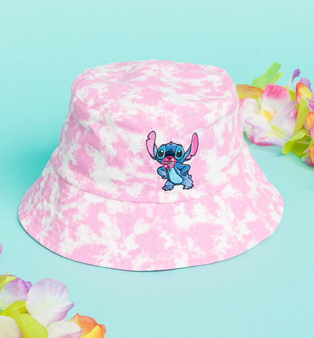Disney Lilo And Stitch Stitch Pink Tie Dye Bucket Hat