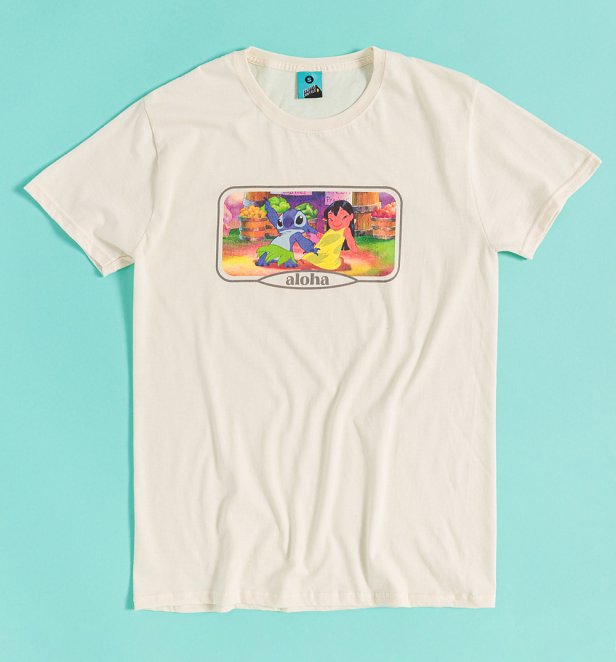 Disney Lilo & Stitch Aloha Natural T-Shirt Disney Lilo & Stitch Aloha Natural T-Shirt