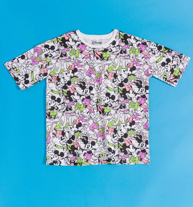 Disney Mickey And Friends All Over Print T Shirt