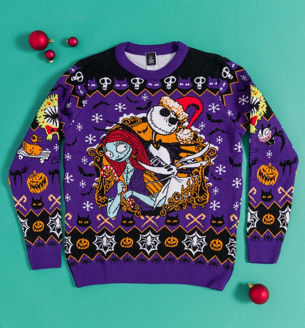 Disney Nightmare Before Christmas Characters Knitted Christmas Jumper