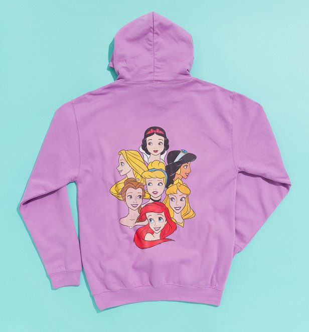 Limited Edition Disney Princess Embroidered Lavender Hoodie With Back Print