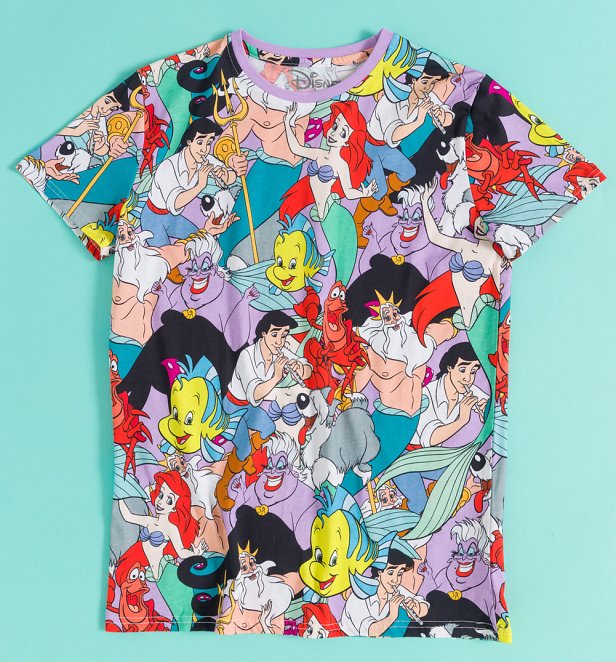 Disney The Little Mermaid All Over Print T-Shirt from Cakeworthy Disney The Little Mermaid All Over Print T-Shirt from Cakeworthy