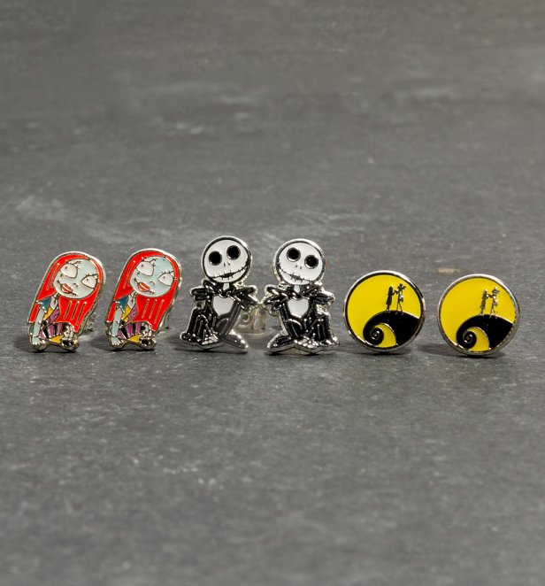 Disney The Nightmare Before Christmas Set Of Three Stud Earrings