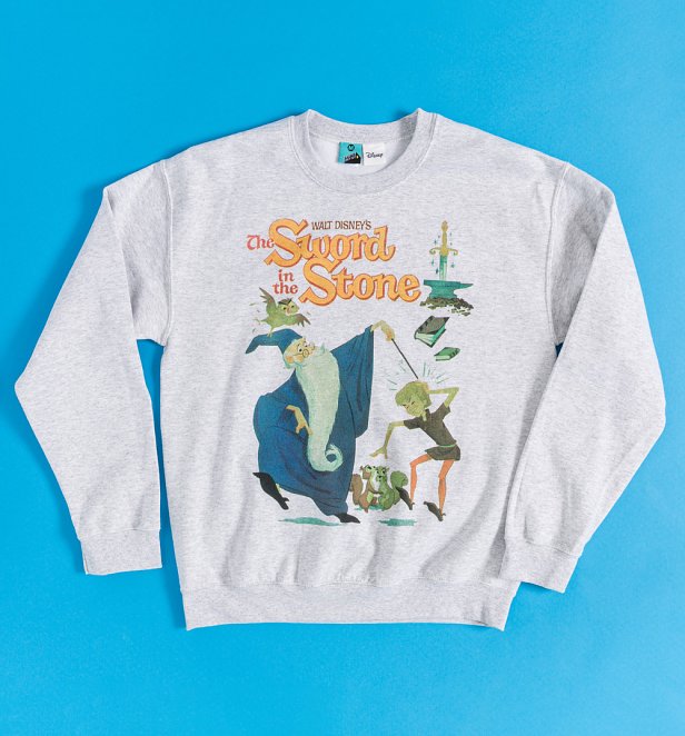 Disney The Sword In The Stone Grey Marl Sweater