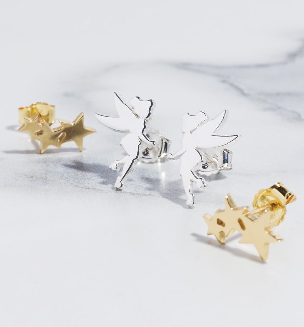 Disney Tinker Bell Sterling Silver Stud Earrings Set Disney Tinker Bell Sterling Silver Stud Earrings Set