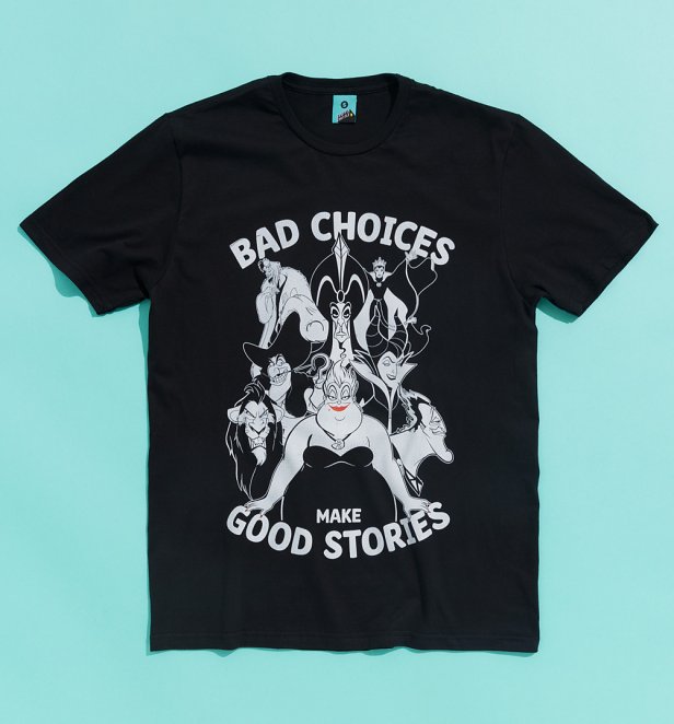Disney Villains Bad Choices Black T-Shirt