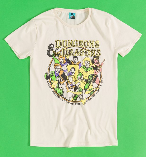 Dungeons & Dragons Cartoon Group Natural T-Shirt