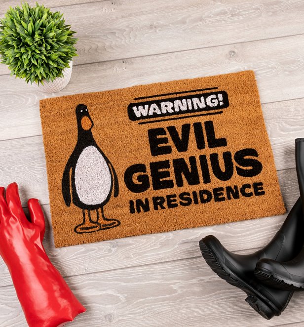 Feathers McGraw Evil Genius Door Mat