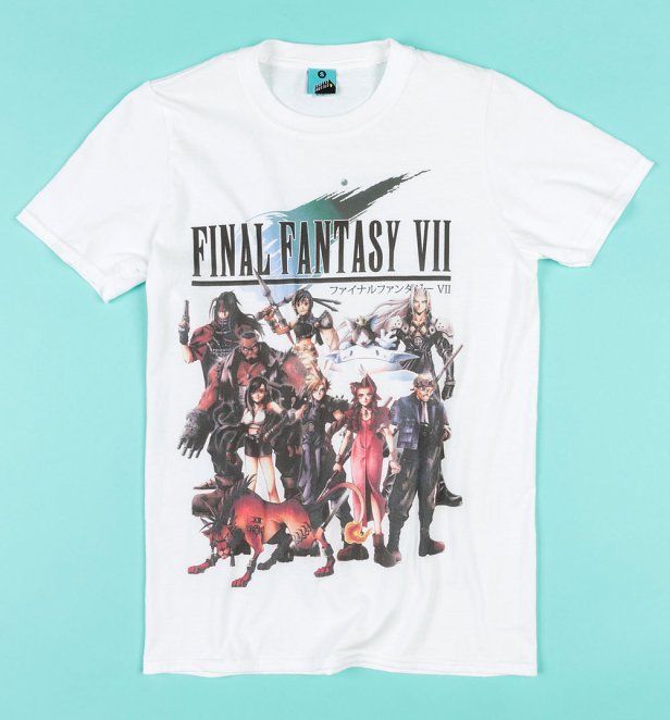 Final Fantasy VII Group White T-Shirt
