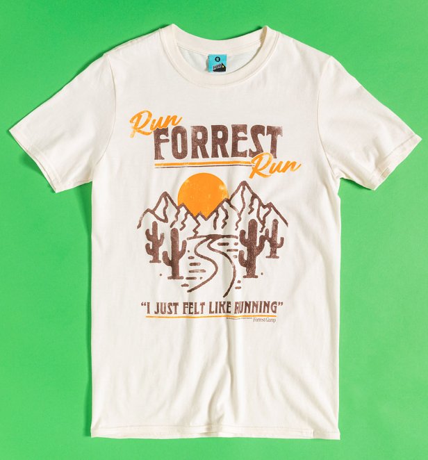 Forrest Gump Run Forrest Run Ecru T-Shirt