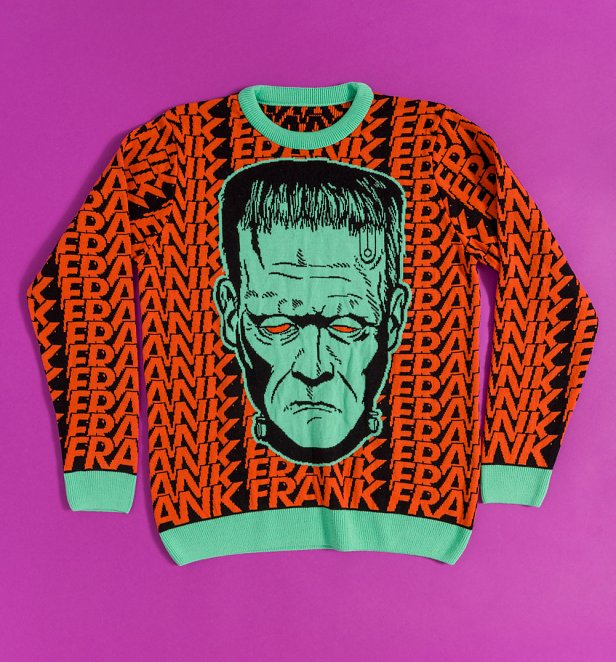 Frankenstein Head Knitted Jumper