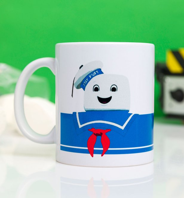 Ghostbusters Stay Puft Quality Marshmallows Blue Handle Mug