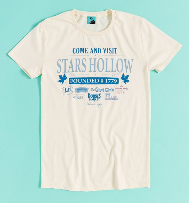 Gilmore Girls Come And Visit Stars Hollow Natural T-Shirt