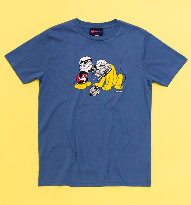 Good Boy Mickey And Pluto Troopers Blue T-Shirt from Chunk
