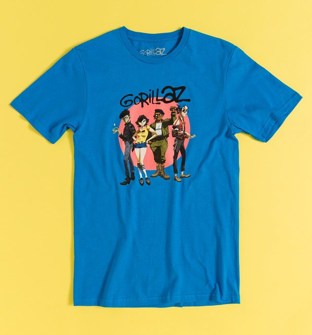 Gorillaz Group Blue T-Shirt Gorillaz Group Blue T-Shirt