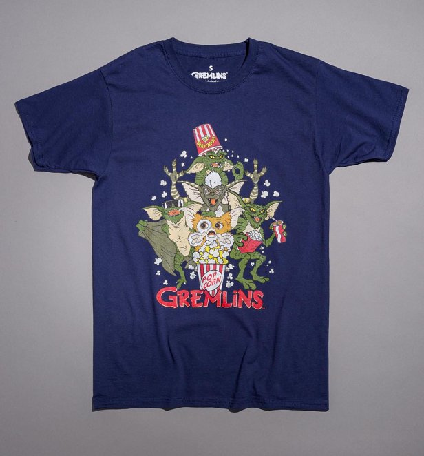 Gremlins Cinema Chaos Navy T-Shirt