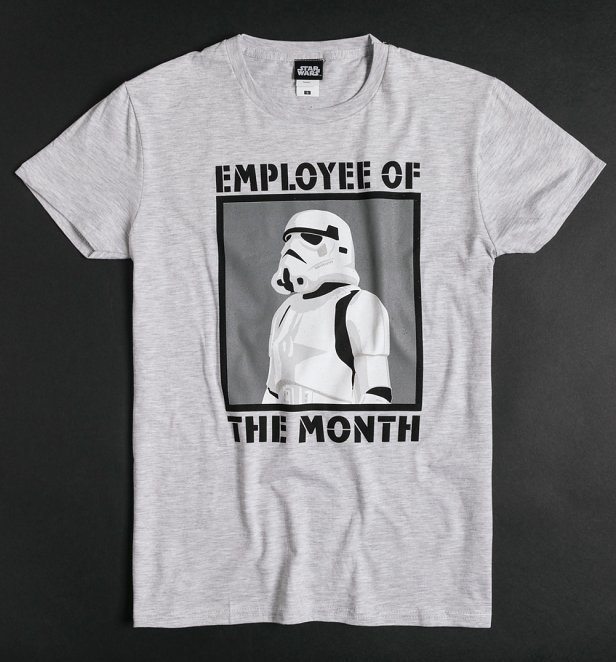 Grey Marl Star Wars Stormtrooper Employee Of The Month T-Shirt