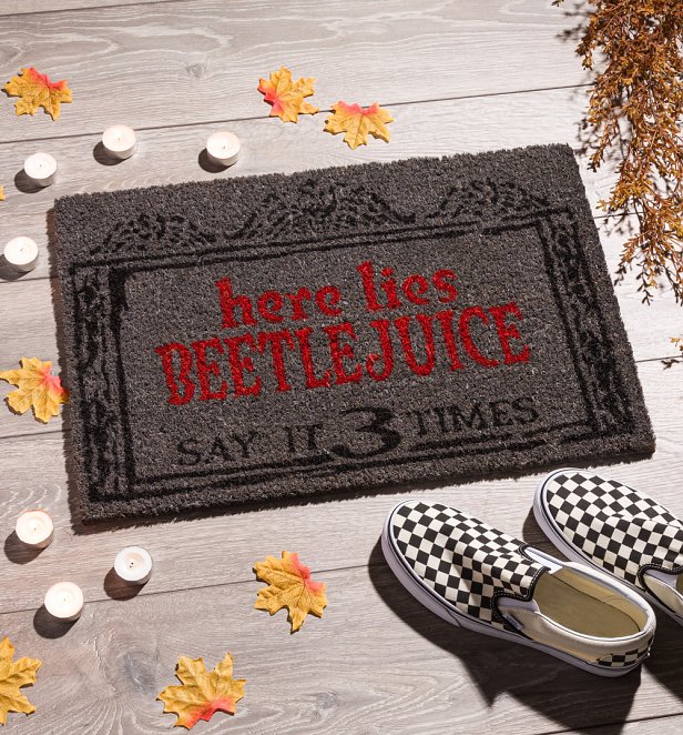 Here Lies Beetlejuice Door Mat Here Lies Beetlejuice Door Mat
