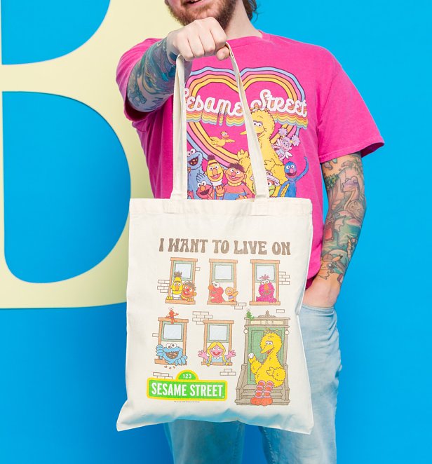 I Want To Live On Sesame Street Tote Bag