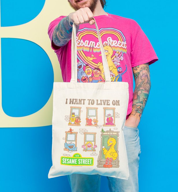 I Want To Live On Sesame Street Tote Bag I Want To Live On Sesame Street Tote Bag