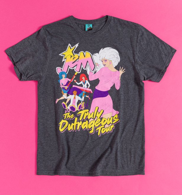 Jem And The Holograms Truly Outrageous Tour Charcoal Marl T-Shirt